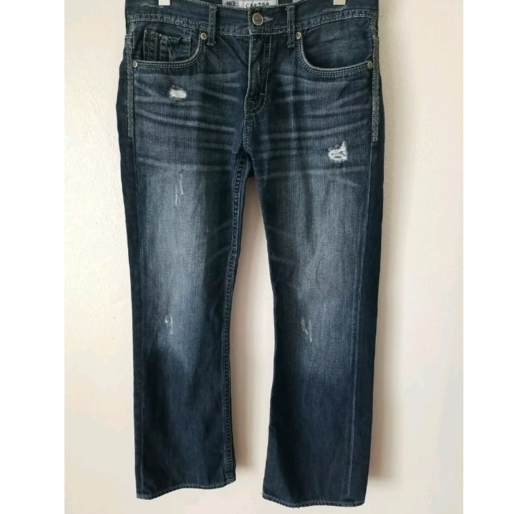 Buckle BKE Carter Straight Leg Dark Wash Jeans Size 32 R Mens Denim